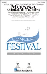 Moana SATB choral sheet music cover
